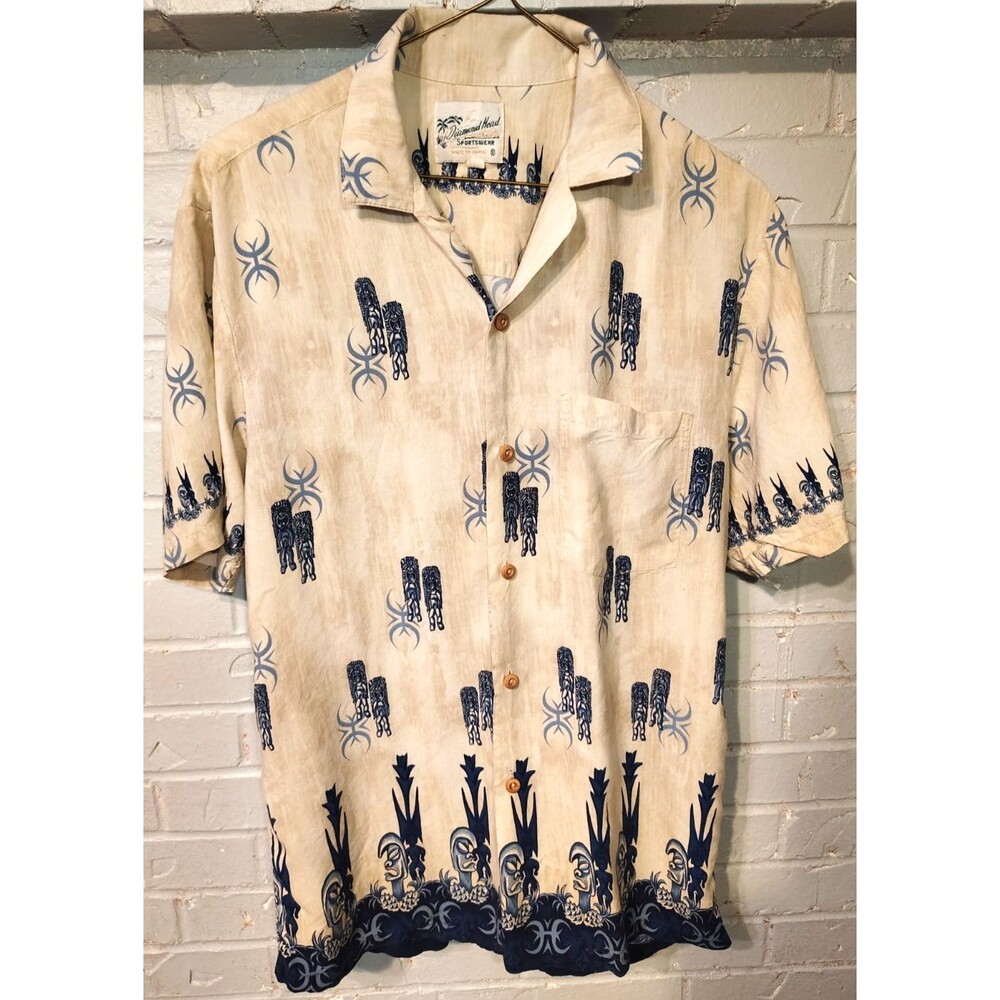Diamond Head Sportswear Made in Hawaii Men's Aloha Button Down Casual Shirt L